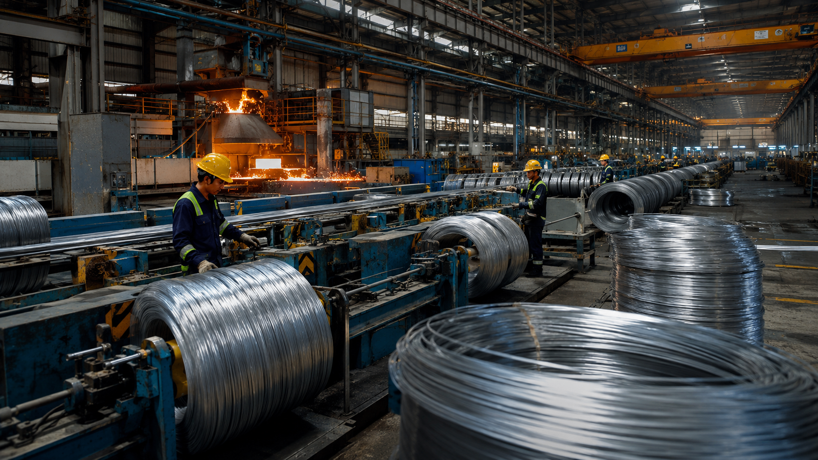 Polished steel coil